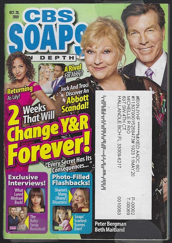 C B S Soaps In Depth - Cbs Soaps in Depth Magazine October 28, 2019