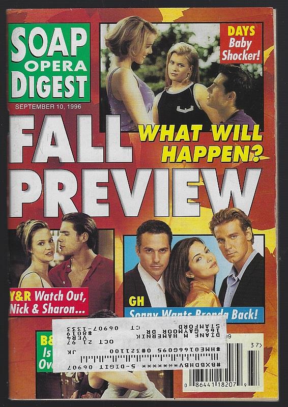 Soap Opera Digest - Soap Opera Digest September 10, 1996