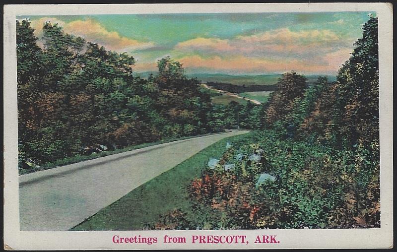 Postcard - Greetings from Prescott, Arkansas