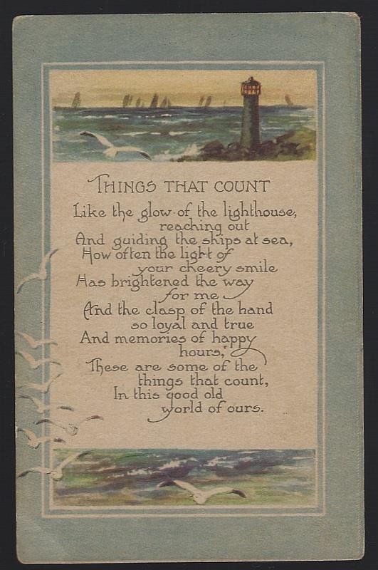 Postcard - Things That Count Lighthouse Inspirational Postcard