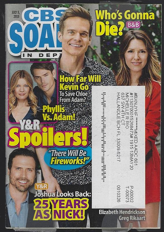CBS SOAPS IN DEPTH MAGAZINE JULY 8, 2019