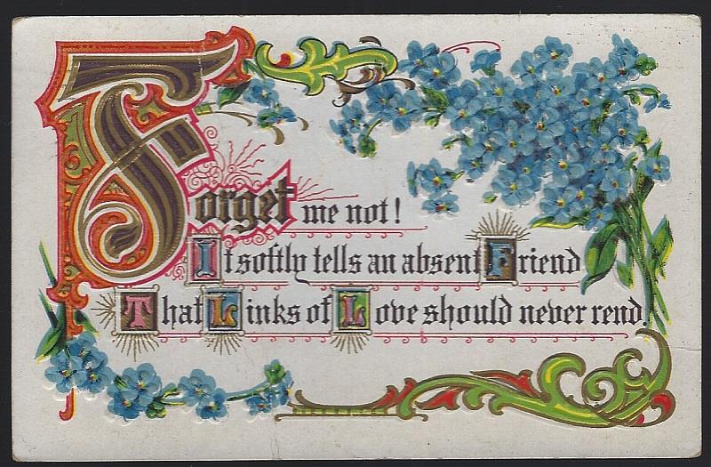 Postcard - Forget Me Not Motto Postcard