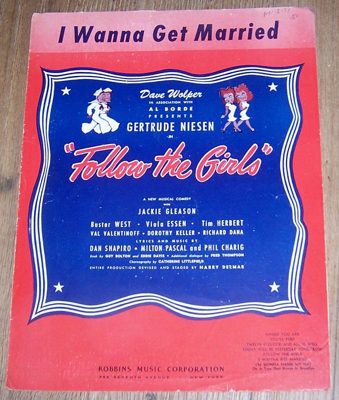 Sheet Music - I Wanna Get Married