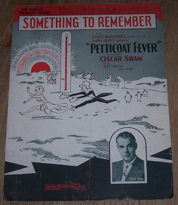 Sheet Music - Something to Remember