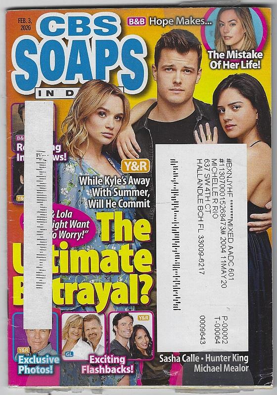 C B S Soaps In Depth - Cbs Soaps in Depth Magazine February 3, 2020