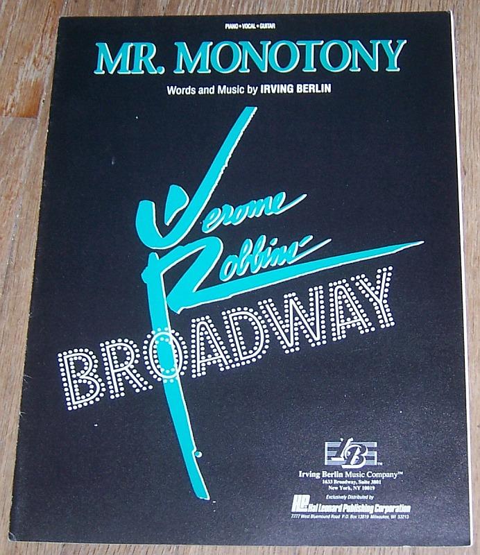 Sheet Music - Mr. Monotony
