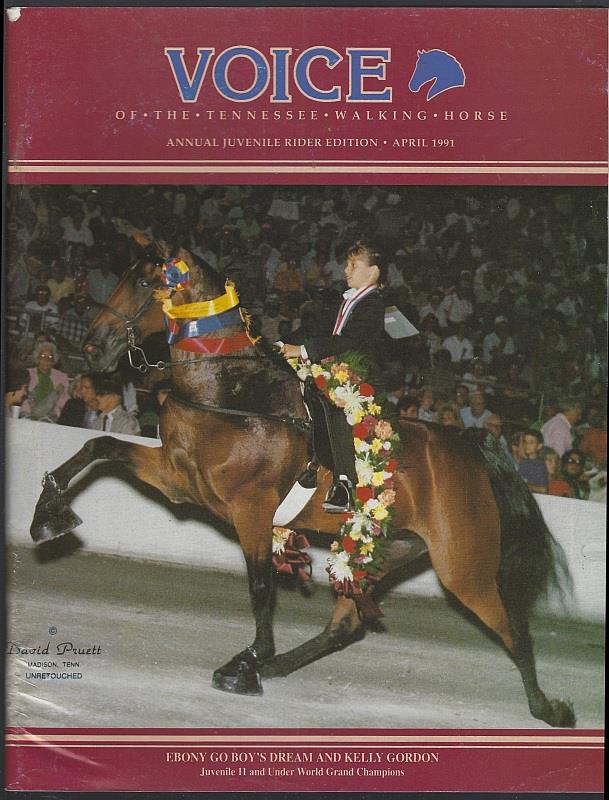 VOICE OF THE TENNESSEE WALKING HORSE MAGAZINE APRIL 1991 Annual Juvenile Rider Edition