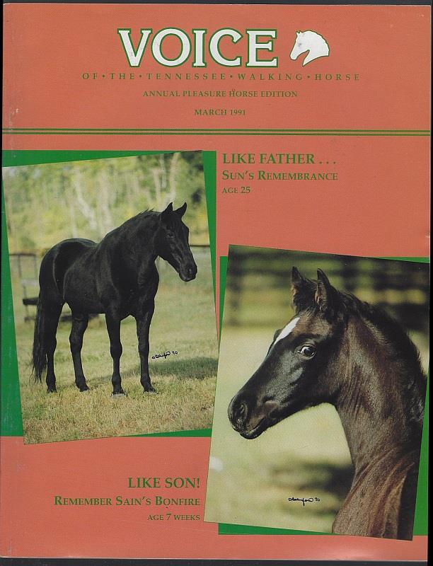 VOICE OF THE TENNESSEE WALKING HORSE MAGAZINE MARCH 1991 Annual Pleasure Horse Edition