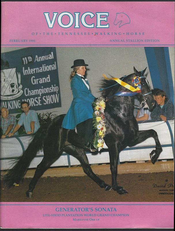 VOICE OF THE TENNESSEE WALKING HORSE MAGAZINE FEBRUARY 1991 Annual Stallion Edition