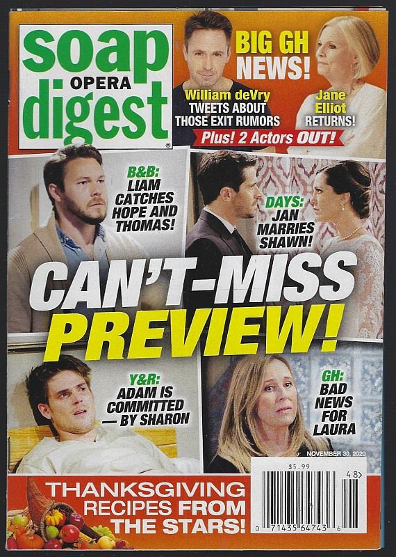 SOAP OPERA DIGEST NOVEMBER 30, 2020