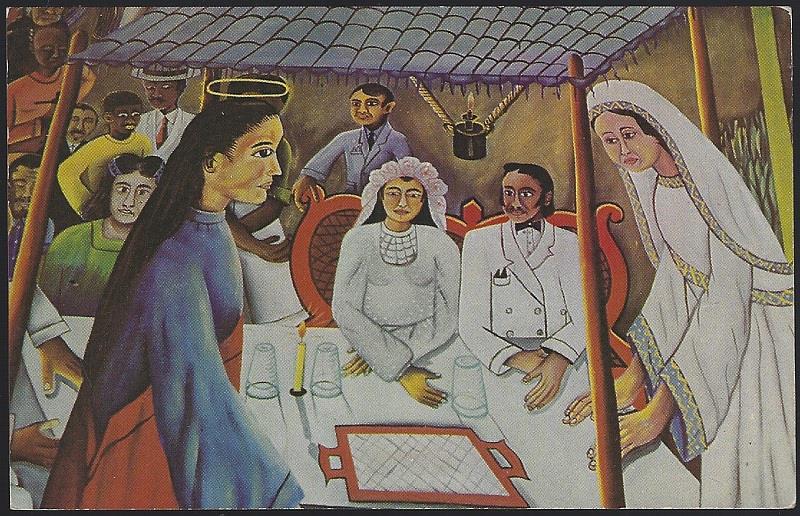 WEDDING AT CANA MURAL BY WILSON BIGAUD IN EPISCOPAL CATHERDRAL, PORT AU PRINCE, HATI
