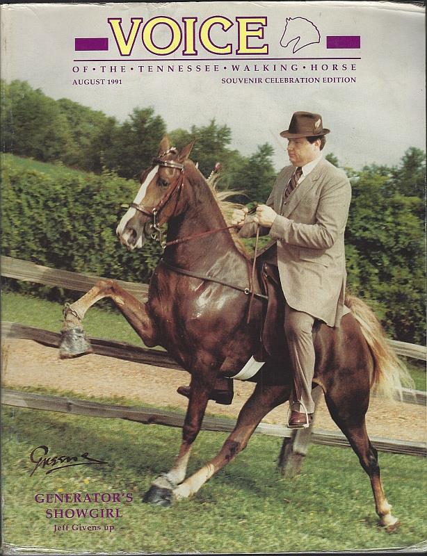 VOICE OF THE TENNESSEE WALKING HORSE MAGAZINE AUGUST 1991 Souvenir Celebration Edition