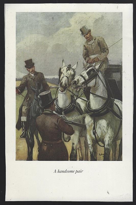 HANDSOME PAIR LUCY KEMP-WELCH BLACK BEAUTY ILLUSTRATION