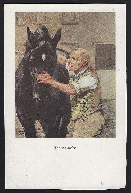 OLD OSTLER LUCY KEMP-WELCH BLACK BEAUTY ILLUSTRATION