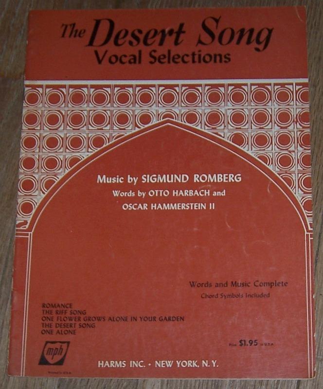 DESERT SONG Vocal Selections