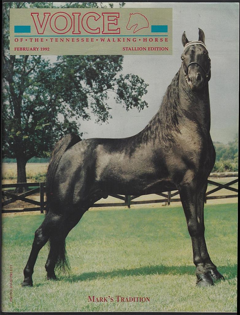 VOICE OF THE TENNESSEE WALKING HORSE MAGAZINE FEBRUARY 1992 Stallion Edition