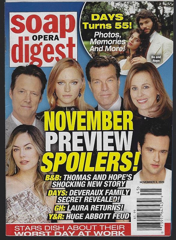 SOAP OPERA DIGEST NOVEMBER 9, 2020