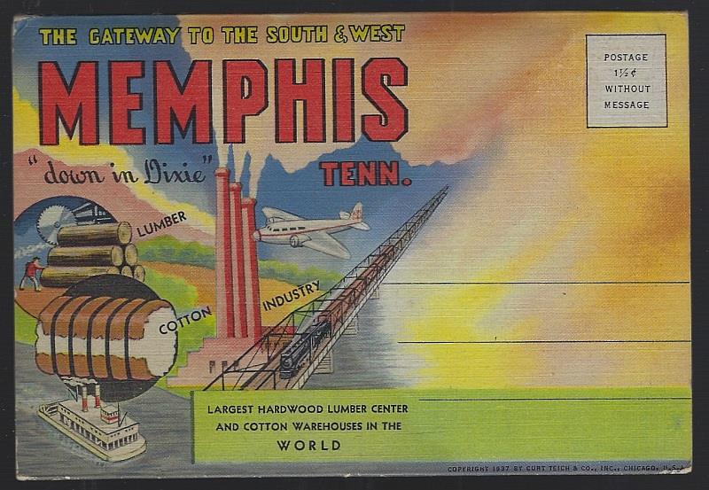 MEMPHIS, TENNESSEE SOUVENIR FOLDER