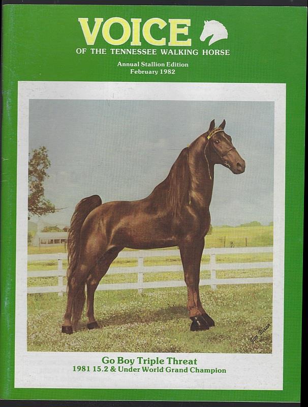 VOICE OF THE TENNESSEE WALKING HORSE MAGAZINE FEBRUARY 1982 Annual Stallion Edition