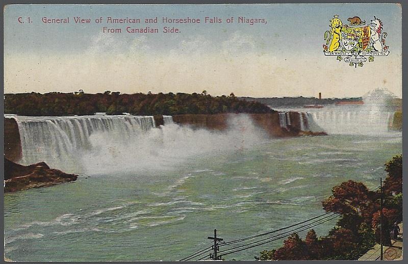 GENERAL VIEW OF AMERICAN AND HORSESHOE FALLS OF NIAGARA, FROM CANADIAN SIDE