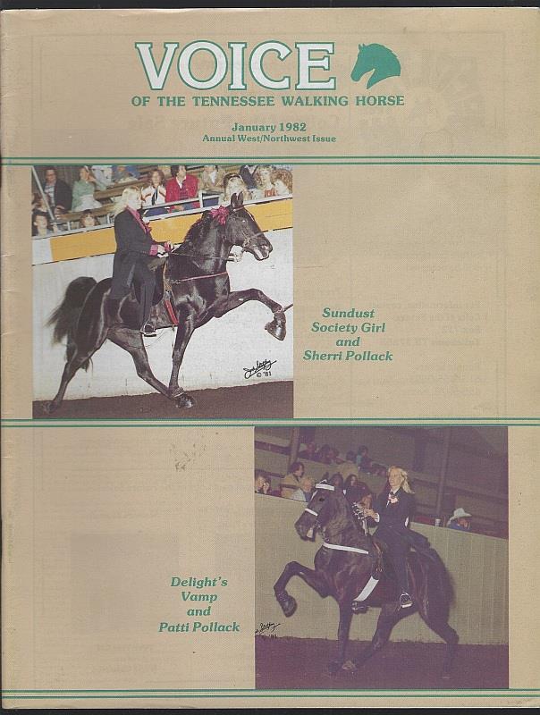 VOICE OF THE TENNESSEE WALKING HORSE MAGAZINE JANUARY 1982 Annual West/northwest Issue