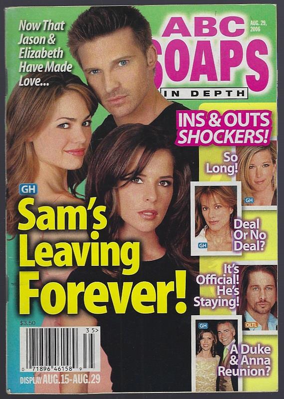 ABC SOAPS IN DEPTH MAGAZINE AUGUST 29, 2006
