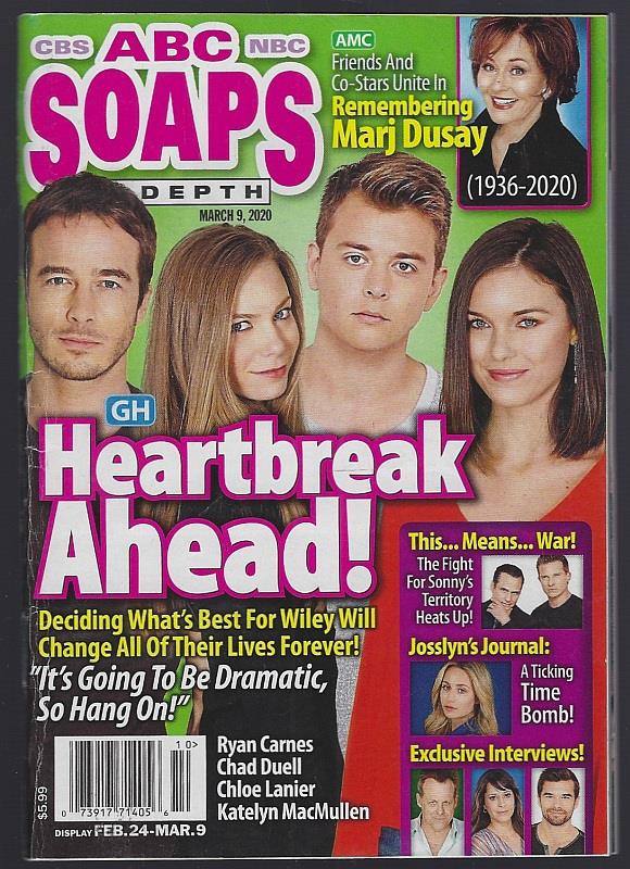 ABC, CBS, NBC SOAPS IN DEPTH MAGAZINE MARCH 9, 2020