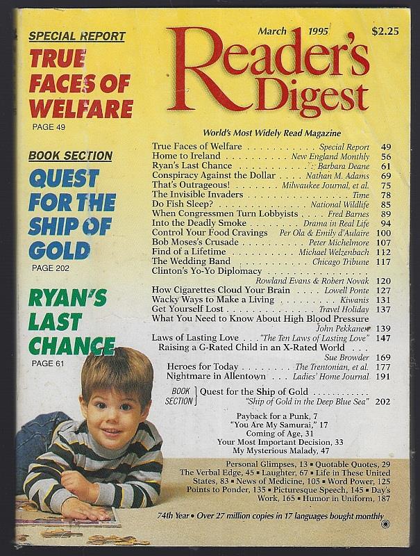 READER'S DIGEST MAGAZINE MARCH 1995