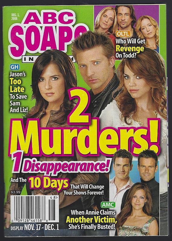 ABC SOAPS IN DEPTH MAGAZINE DECEMBER 1, 2008