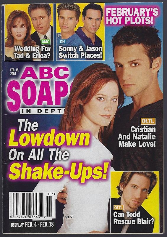 ABC SOAPS IN DEPTH MAGAZINE FEBRUARY, 18, 2003
