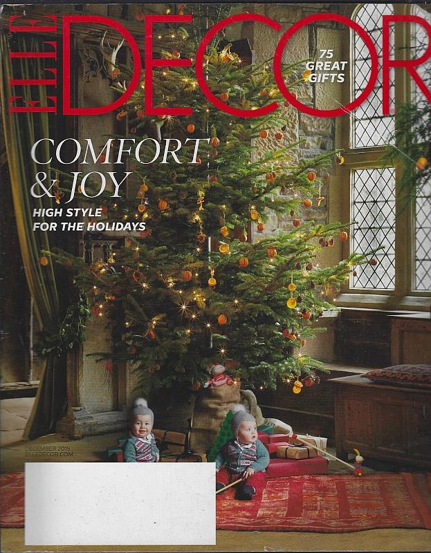 ELLE DECOR MAGAZINE DECEMBER 2015