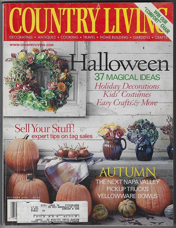 COUNTRY LIVING MAGAZINE OCTOBER 2001