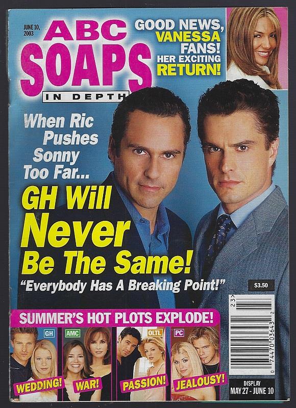 ABC SOAPS IN DEPTH MAGAZINE JUNE 10, 2003