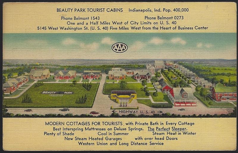 BEAUTY PARK TOURIST CABINS, INDIANAPOLIS, INDIANA