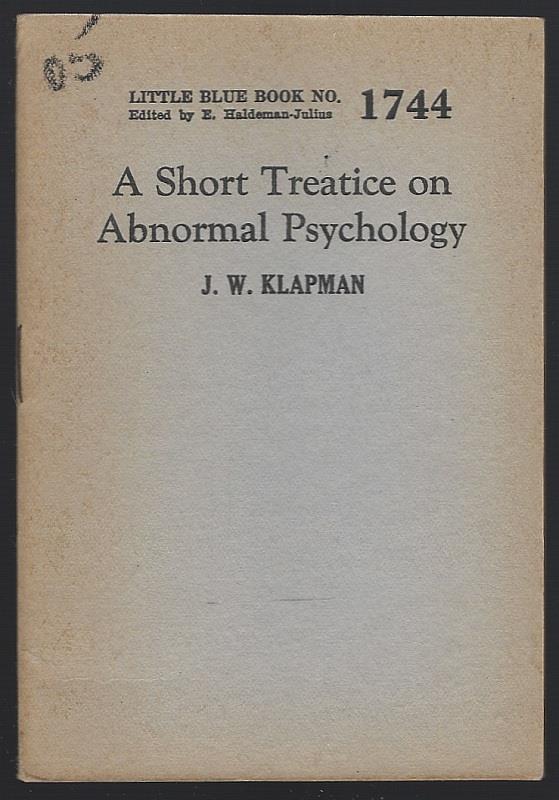 SHORT TREATISE ON ABNORMAL PSYCHOLOGY