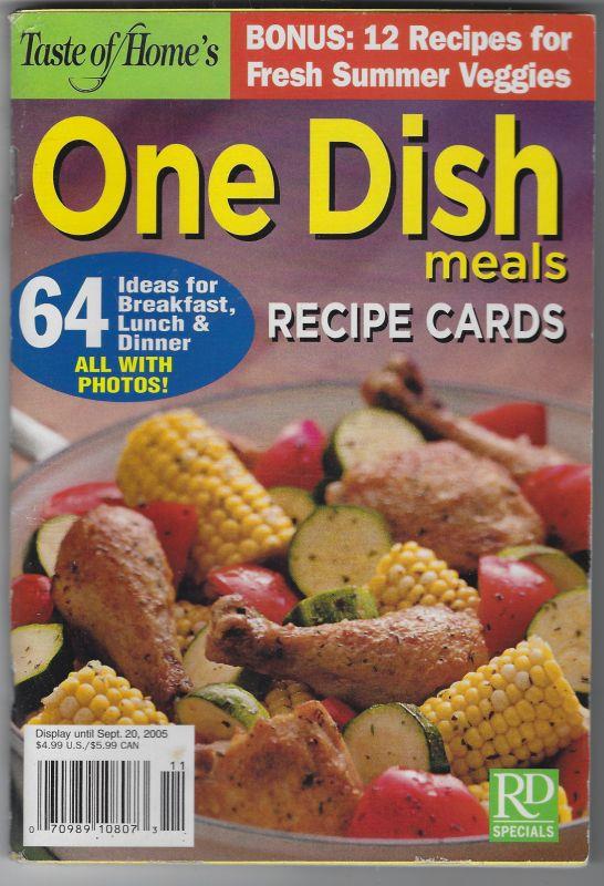 ONE DISH MEALS RECIPE CARDS