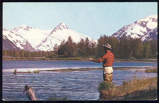 Image for MAN FISHING IN ALASKA FISHERMAN'S PARADISE