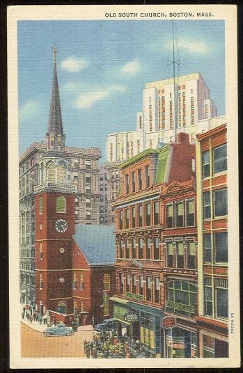 Postcard - Old South Church, Boston, Massachusetts