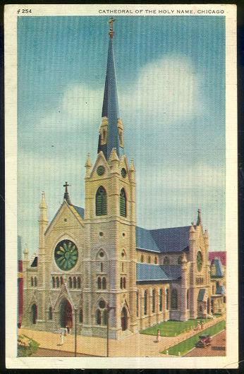 Postcard - Cathedral of the Holy Name, Chicago, Illinois