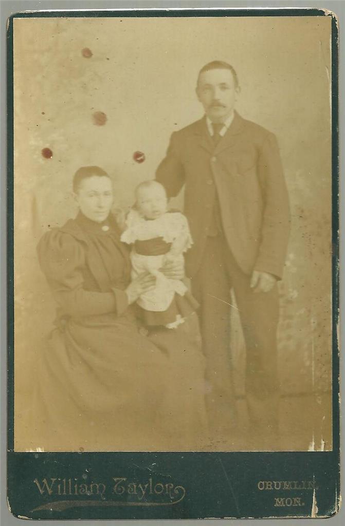 Image for CABINET PHOTOGRAPH OF YOUNG FAMILY FROM CHUMLIN, MON