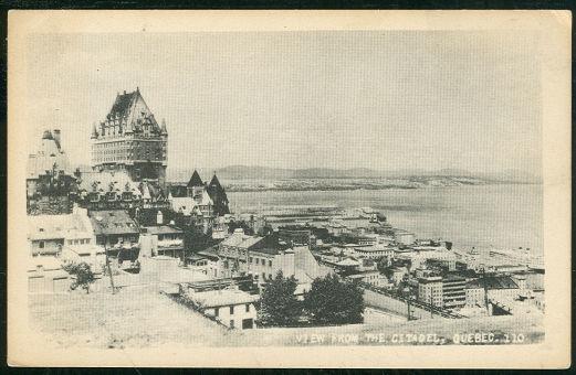 Postcard - View from the Citadel, Quebec, Canada