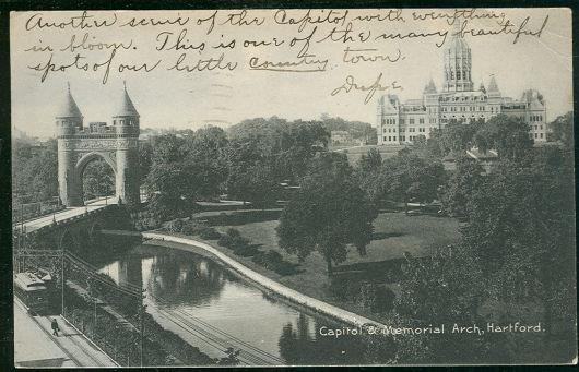 Image for CAPITOL AND MEMORIAL ARCH, HARTFORD, CONNECTICUT