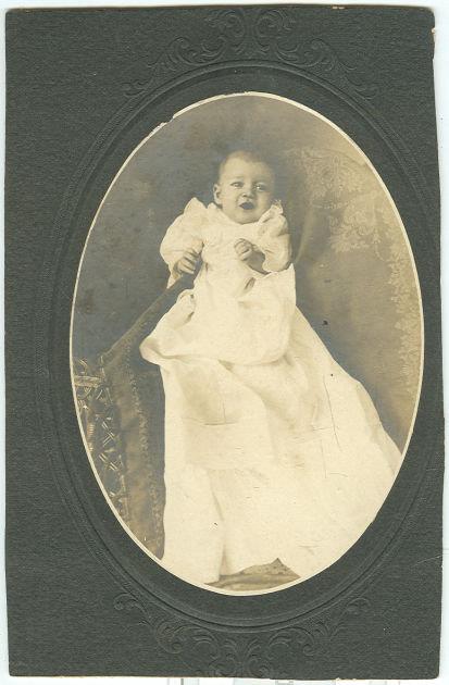 Image for CABINET CARD PHOTOGRAPH OF BABY IN CHRISTENING GOWN