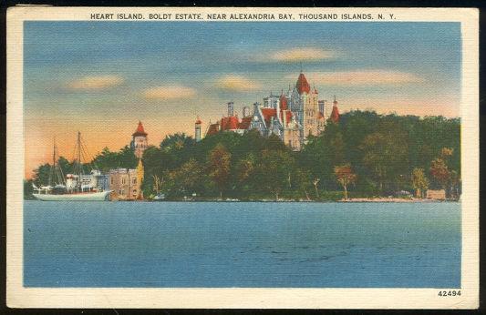 Postcard - Heart Island, Boldt Estate, Thousand Islands, New York