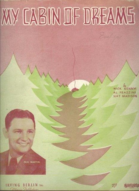 Sheet Music - My Cabin of Dreams