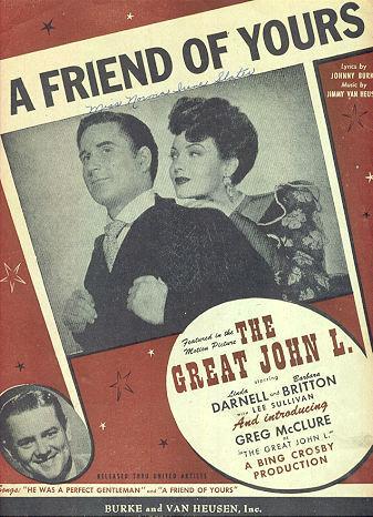 Sheet Music - Friend of Yours