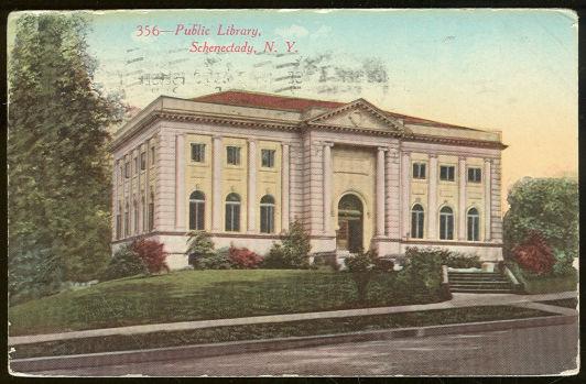 Postcard - Public Library, Schenectady, New York