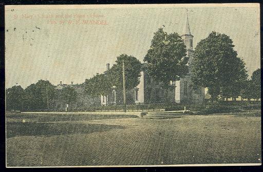 Postcard - St. Mary's Church and Priest's House, Wisconsin