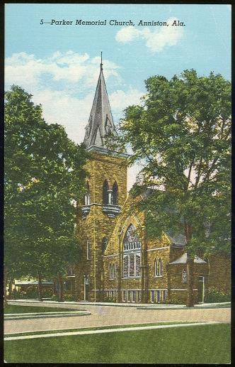 Postcard - Parker Memorial Church, Anniston, Alabama