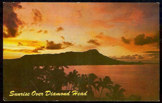 Image for SUNRISE OVER DIAMOND HEAD, WAIKIKI BEACH, HAWAII